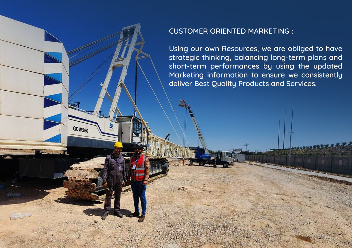 Customer oriented marketing statement in the ALAMAD brochure